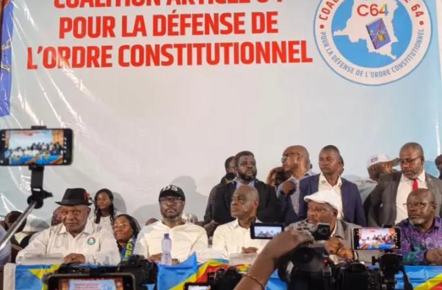 RDC : la « Coalition Article 64 » rejette toute réforme constitutionnelle et l’hypothèse d’un troisième mandat pour Félix Tshisekedi