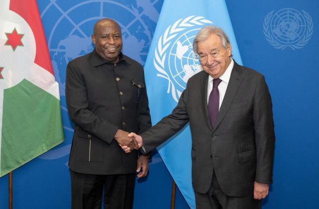 À New York, Guterres et Ndayishimiye évoquent la paix et la sécurité dans les Grands Lacs