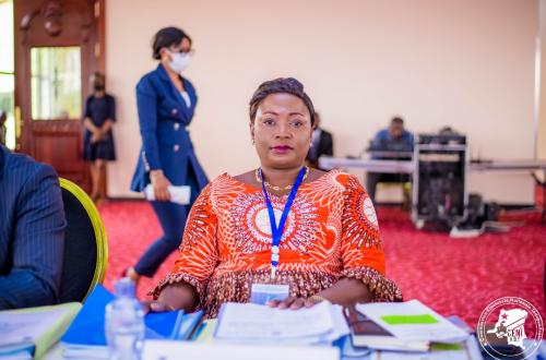 <p>Patricia Nseya, rapporteur de la CENI. © CENI </p>
