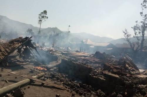 Nord-Kivu : Plusieurs maisons parties en fumée dans un incendie d'origine inconnue à Sake