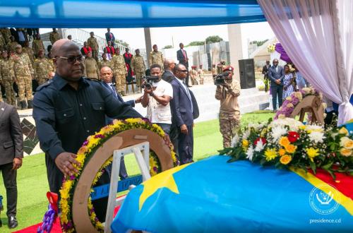 RDC : Félix Tshisekedi rend hommage aux trois soldats de la Garde Républicaine récemment décédés au Centre Kobolango