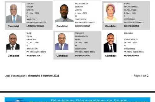 RDC- élection : la CENI enregistre 24 candidatures dont une femme à la présidence