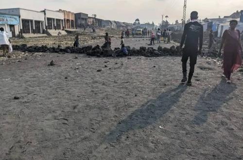 Goma : des déplacés érigent des barricades pour protester contre Leurs conditions de Vie