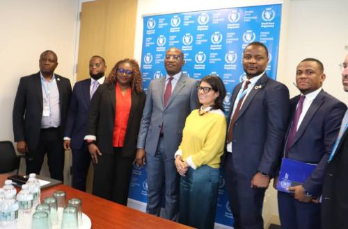 Tête-à-tête entre Guylain Nyembo et la Directrice de l'Alimentation scolaire et de la protection sociale du PAM