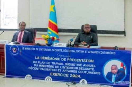 Le VPM de l'Intérieur et Sécurité Jacquemin Shabani publie l'outil de programmation pour les activités du ministère de l'Intérieur, Sécurité, Décentralisation et Affaires Coutumières exercice 2024