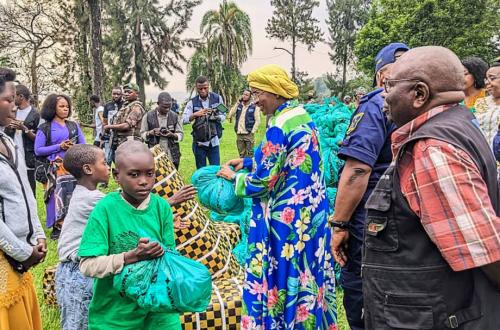 Soutien aux enfants orphelins de guerre, Nathalie Aziza Munana apporte un message d'espoir à Goma
