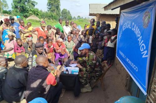 Des femmes et enfants consulter et soigner par la MONUSCO à Djugu