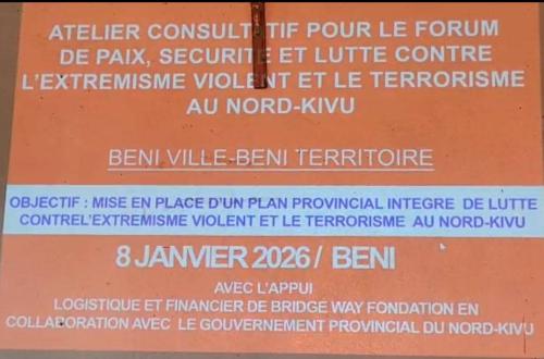 Le Nord-Kivu veut se doter d’un plan provincial intégré de lutte contre l'extrémisme violent et le terrorisme