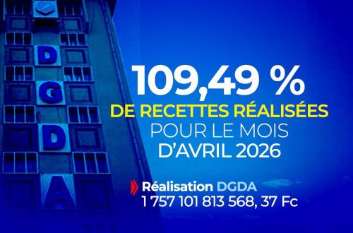 RDC : la DGDA dépasse ses objectifs avec 109,49 % des recettes au premier trimestre 2026