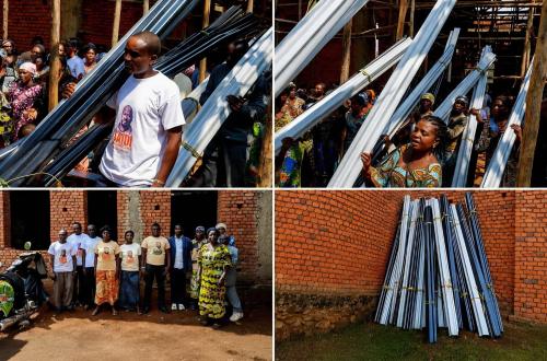 Nord-Kivu : la Fondation Saidi Balikwisha offre 50 tôles pour soutenir la construction d'un temple catholique à Kyondo dans le territoire de Beni