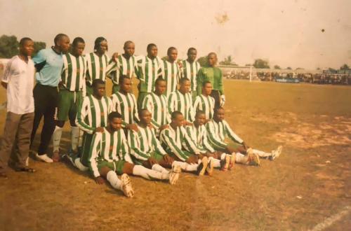 Photo de l’effectif du DC Virunga lors de la finale de Coupe du Congo à Bandundu, finale perdu face à Bukavu Dawa (2-0)