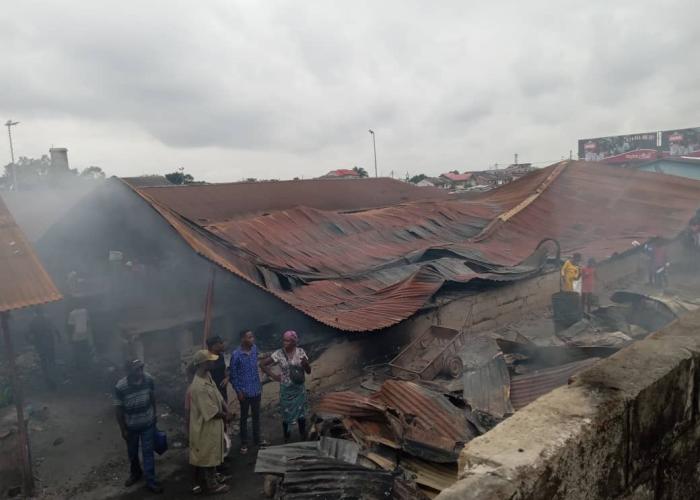 Incendie à Kinshasa : des dégâts matériels enregistrés au marché de Matete