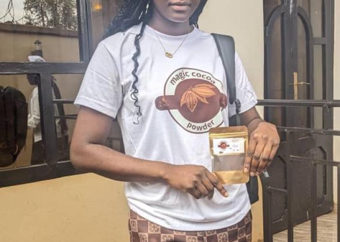 Naomie Muyisa crée une unité de production de « magic cacao powder »
