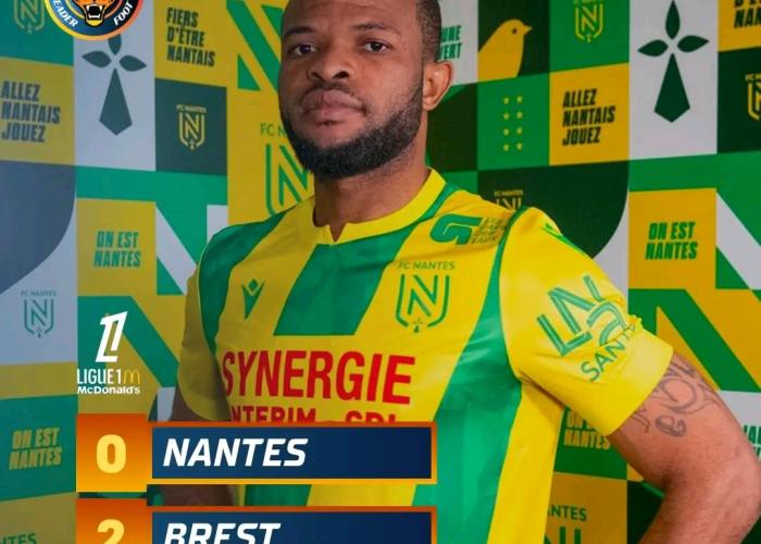 Meschack Elia perd pour ses débuts avec le FC Nantes