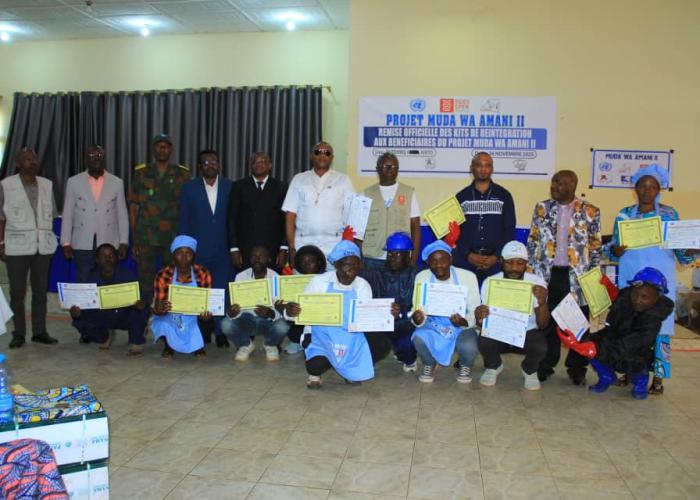 Nord-Kivu : plus de 160 ex-combattants et jeunes à risque réussissent leur réintégration économique